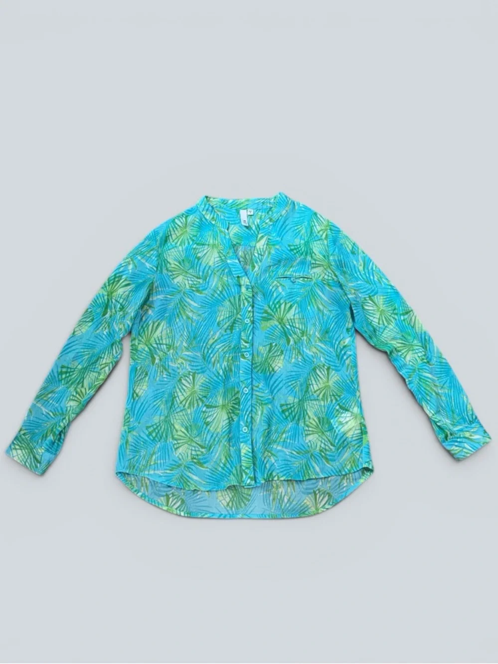 Kut From The Kloth Tropical Print Button Down Blouse - Picture 2 of 5